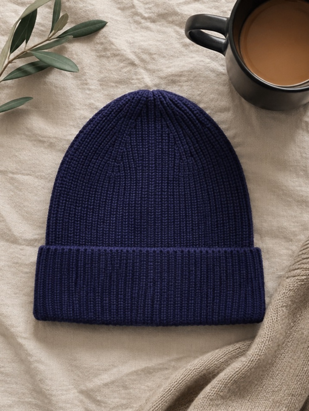 GAP Supersoft CashSoft Roll Cuff Knit Beanie Navy Winter hat